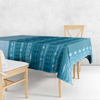 Vintage Cobalt Blue Hawaiian Traditional Kapa Mix Flowers Lei Tablecloth LT7 - Polynesian Pride