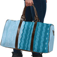 Vintage Cobalt Blue Hawaiian Traditional Kapa Mix Flowers Lei Travel Bag LT7 - Polynesian Pride