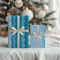 Vintage Cobalt Blue Hawaiian Traditional Kapa Mix Flowers Lei Wrapping Paper LT7 - Polynesian Pride