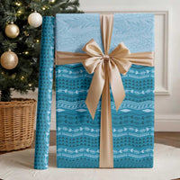 Vintage Cobalt Blue Hawaiian Traditional Kapa Mix Flowers Lei Wrapping Paper LT7 - Polynesian Pride