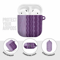 Vintage Violet Hawaiian Traditional Kapa Mix Flowers Lei AirPods Case LT7 - Polynesian Pride