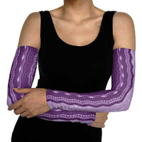 Vintage Violet Hawaiian Traditional Kapa Mix Flowers Lei Arm Sleeves LT7 - Polynesian Pride
