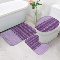 Vintage Violet Hawaiian Traditional Kapa Mix Flowers Lei Bathroom Set LT7 - Polynesian Pride