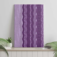 Vintage Violet Hawaiian Traditional Kapa Mix Flowers Lei Canvas Wall Art LT7 - Polynesian Pride