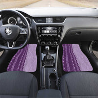 Vintage Violet Hawaiian Traditional Kapa Mix Flowers Lei Car Mats LT7 Set 2pcs - Front Violet - Polynesian Pride