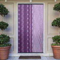 Vintage Violet Hawaiian Traditional Kapa Mix Flowers Lei Door Cover LT7 Violet - Polynesian Pride