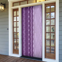 Vintage Violet Hawaiian Traditional Kapa Mix Flowers Lei Door Cover LT7 - Polynesian Pride