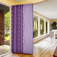 Vintage Violet Hawaiian Traditional Kapa Mix Flowers Lei Door Cover LT7 - Polynesian Pride