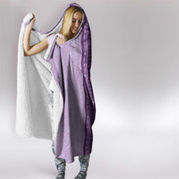 Vintage Violet Hawaiian Traditional Kapa Mix Flowers Lei Hooded Blanket LT7 - Polynesian Pride