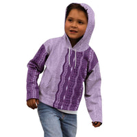 Vintage Violet Hawaiian Traditional Kapa Mix Flowers Lei Kid Hoodie LT7 - Polynesian Pride