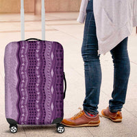 Vintage Violet Hawaiian Traditional Kapa Mix Flowers Lei Luggage Cover