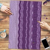 Vintage Violet Hawaiian Traditional Kapa Mix Flowers Lei Puzzle LT7 Violet - Polynesian Pride