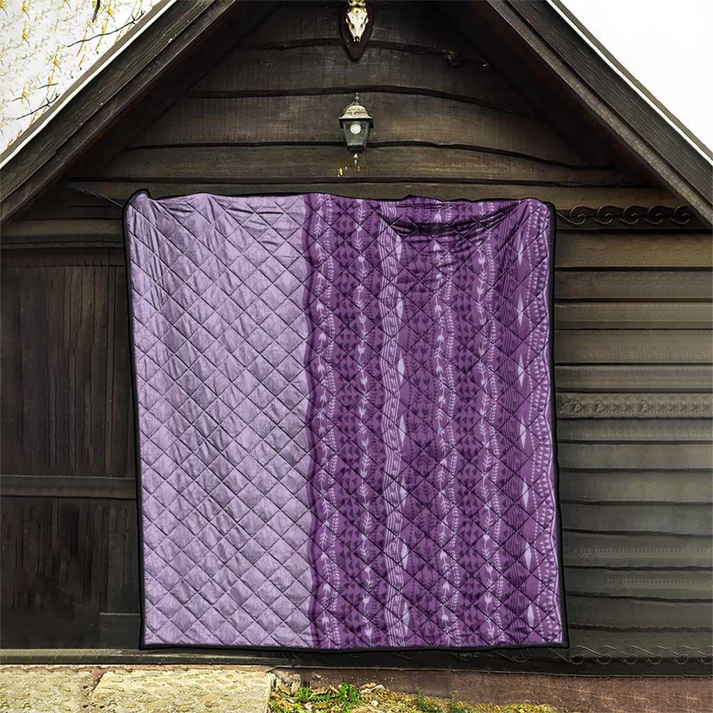 Vintage Violet Hawaiian Traditional Kapa Mix Flowers Lei Quilt LT7 - Polynesian Pride
