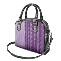 Vintage Violet Hawaiian Traditional Kapa Mix Flowers Lei Shoulder Handbag LT7 - Polynesian Pride