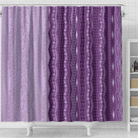 Vintage Violet Hawaiian Traditional Kapa Mix Flowers Lei Shower Curtain LT7 - Polynesian Pride