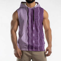 Vintage Violet Hawaiian Traditional Kapa Mix Flowers Lei Sleeveless Hoodie