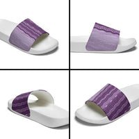Vintage Violet Hawaiian Traditional Kapa Mix Flowers Lei Slide Sandals LT7 - Polynesian Pride