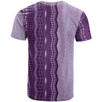 Vintage Violet Hawaiian Traditional Kapa Mix Flowers Lei T Shirt LT7 - Polynesian Pride