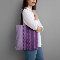 Vintage Violet Hawaiian Traditional Kapa Mix Flowers Lei Tote Bag LT7 - Polynesian Pride