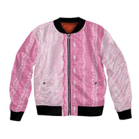 Vintage Pink Hawaiian Traditional Kapa Mix Flowers Lei Bomber Jacket LT7 Unisex Pink - Polynesian Pride