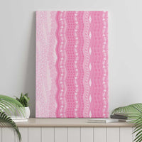 Vintage Pink Hawaiian Traditional Kapa Mix Flowers Lei Canvas Wall Art LT7 - Polynesian Pride