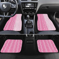 Vintage Pink Hawaiian Traditional Kapa Mix Flowers Lei Car Mats LT7 Set 4pcs Pink - Polynesian Pride