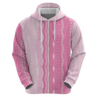 Vintage Pink Hawaiian Traditional Kapa Mix Flowers Lei Hoodie LT7 - Polynesian Pride