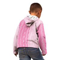Vintage Pink Hawaiian Traditional Kapa Mix Flowers Lei Kid Hoodie LT7 - Polynesian Pride