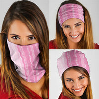 Vintage Pink Hawaiian Traditional Kapa Mix Flowers Lei Neck Gaiter LT7 - Polynesian Pride
