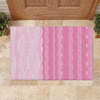 Vintage Pink Hawaiian Traditional Kapa Mix Flowers Lei Rubber Doormat LT7 Pink - Polynesian Pride