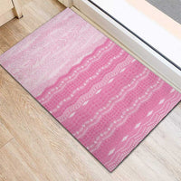 Vintage Pink Hawaiian Traditional Kapa Mix Flowers Lei Rubber Doormat LT7 - Polynesian Pride