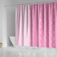 Vintage Pink Hawaiian Traditional Kapa Mix Flowers Lei Shower Curtain LT7 - Polynesian Pride