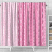 Vintage Pink Hawaiian Traditional Kapa Mix Flowers Lei Shower Curtain LT7 - Polynesian Pride