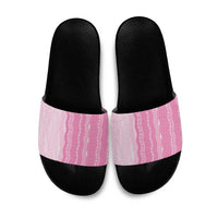 Vintage Pink Hawaiian Traditional Kapa Mix Flowers Lei Slide Sandals LT7 Pink - Polynesian Pride