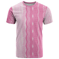 Vintage Pink Hawaiian Traditional Kapa Mix Flowers Lei T Shirt LT7 Pink - Polynesian Pride