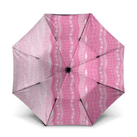 Vintage Pink Hawaiian Traditional Kapa Mix Flowers Lei Umbrella LT7 One Size Folded 11.42 inch Opened Diameter 37.4 inch Pink - Polynesian Pride
