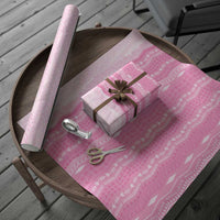 Vintage Pink Hawaiian Traditional Kapa Mix Flowers Lei Wrapping Paper LT7 - Polynesian Pride