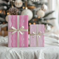 Vintage Pink Hawaiian Traditional Kapa Mix Flowers Lei Wrapping Paper LT7 - Polynesian Pride