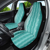 Vintage Teal Hawaiian Traditional Kapa Mix Flowers Lei Car Seat Cover LT7 - Polynesian Pride