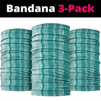 Vintage Teal Hawaiian Traditional Kapa Mix Flowers Lei Neck Gaiter LT7 package One Size: 25*50cm Teal - Polynesian Pride