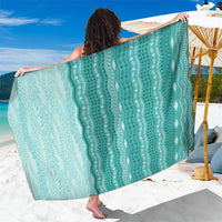 Vintage Teal Hawaiian Traditional Kapa Mix Flowers Lei Sarong LT7 One Size 44 x 66 inches Teal - Polynesian Pride