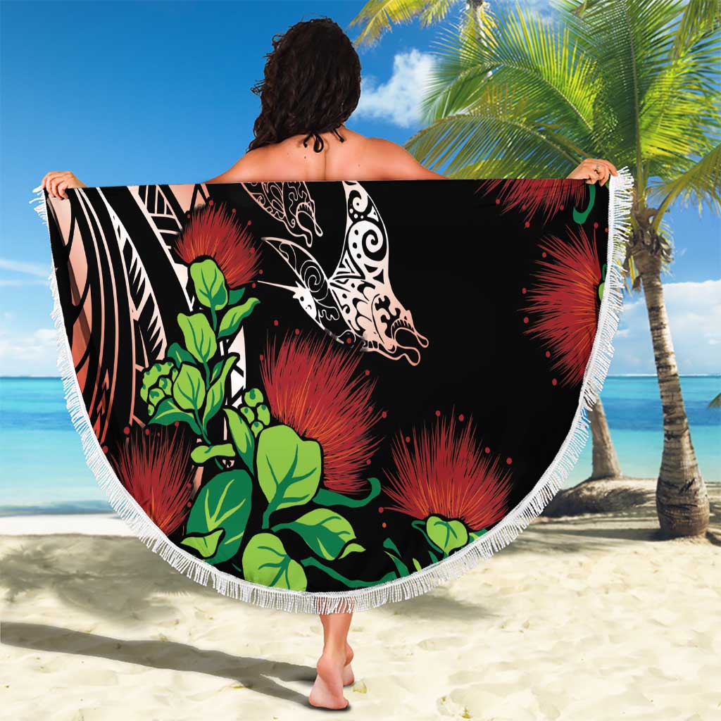 Aloha Hawaii Manta Rays Beach Blanket Red Ohia Lehua LT7 - Polynesian Pride