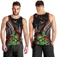 Aloha Hawaii Manta Rays Men Tank Top Red Ohia Lehua LT7 - Polynesian Pride