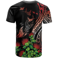 Aloha Hawaii Manta Rays T Shirt Red Ohia Lehua