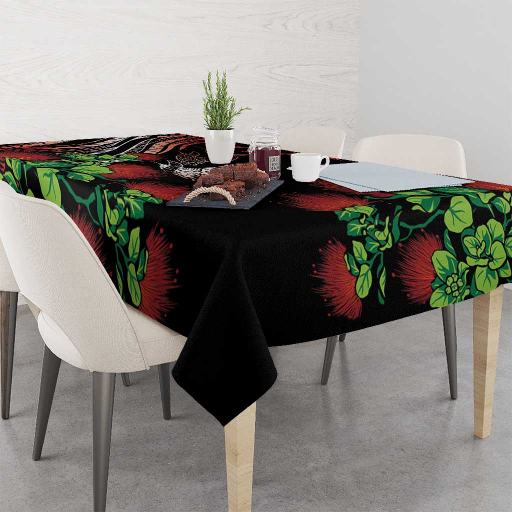 Aloha Hawaii Manta Rays Tablecloth Red Ohia Lehua LT7 - Polynesian Pride