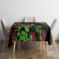 Aloha Hawaii Manta Rays Tablecloth Red Ohia Lehua LT7 - Polynesian Pride