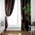 Aloha Hawaii Manta Rays Window Curtain Red Ohia Lehua