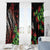 Aloha Hawaii Manta Rays Window Curtain Red Ohia Lehua