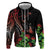 Aloha Hawaii Manta Rays Zip Hoodie Red Ohia Lehua