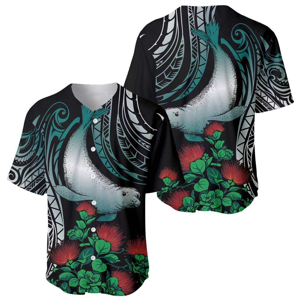 Aloha Hawaii Monk Seal Baseball Jersey Mix Ohia Lehua